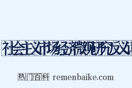 社会主义市场经济微观研究反义词是什么意思的图片